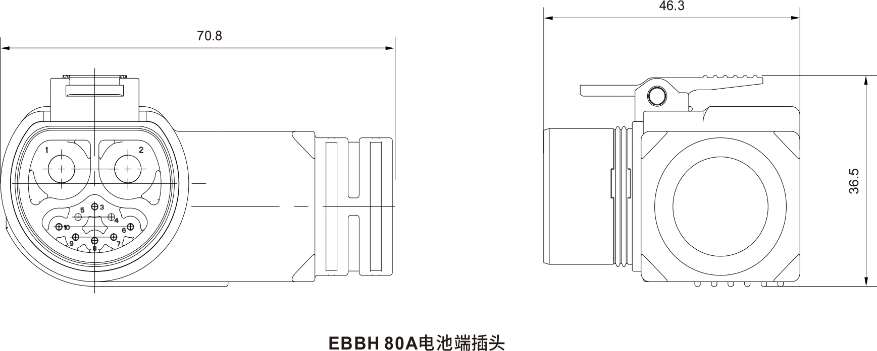 Ebbh EBBH 80A power plug - SHS Technology - Global Surgical Robot